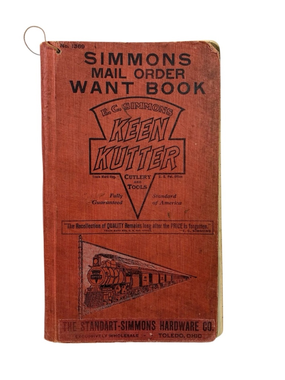 Antique Book Simmons Keen Kutter Mail Order Want Book No. 1369 Early 1900s